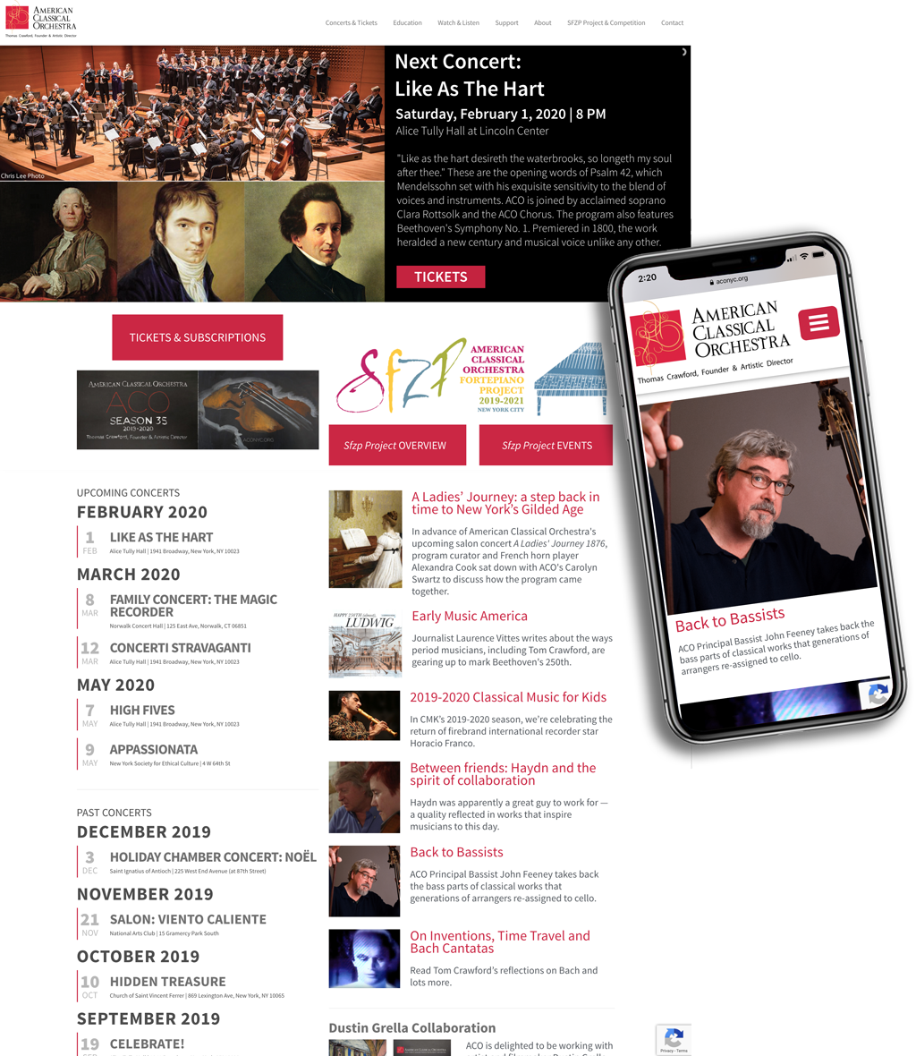 Lincoln Center Orchestra, ACO project work