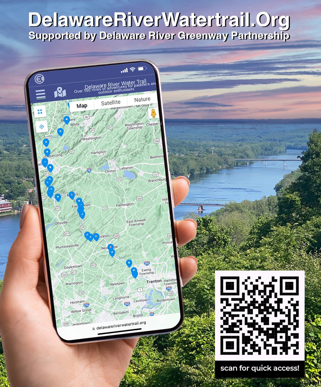 Water Trail Website, Delaware River Greenway project work