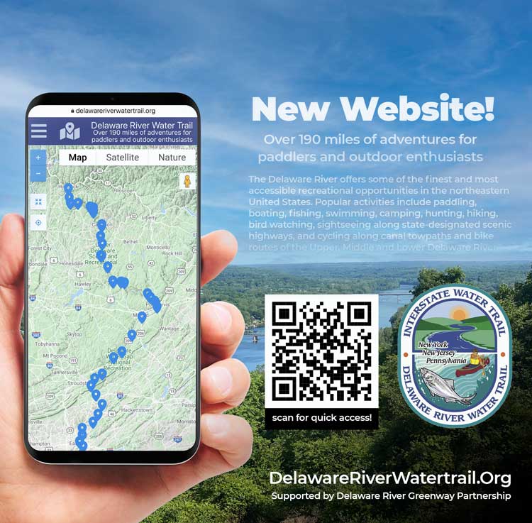 Water Trail Website, Delaware River Greenway, supporting work