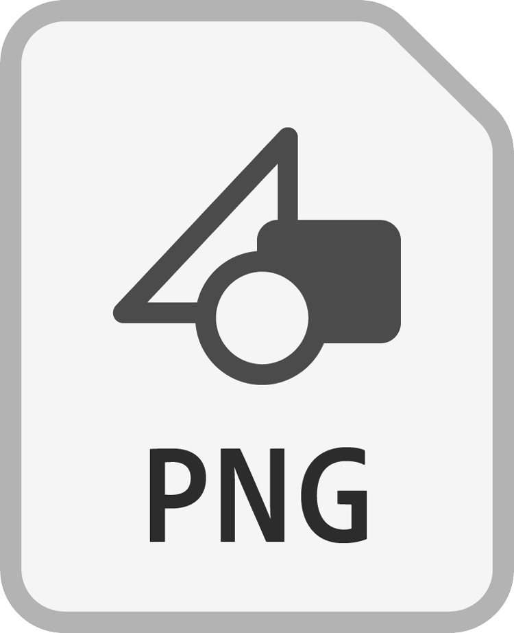 PNG file format icon for logos and flat graphics