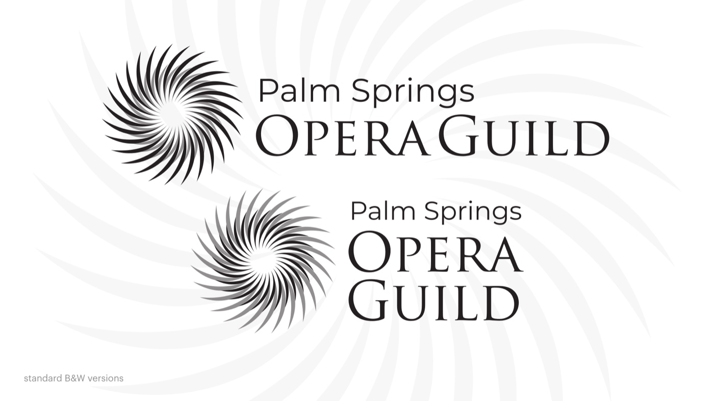 Logo usage guideline: standard black and white versions.