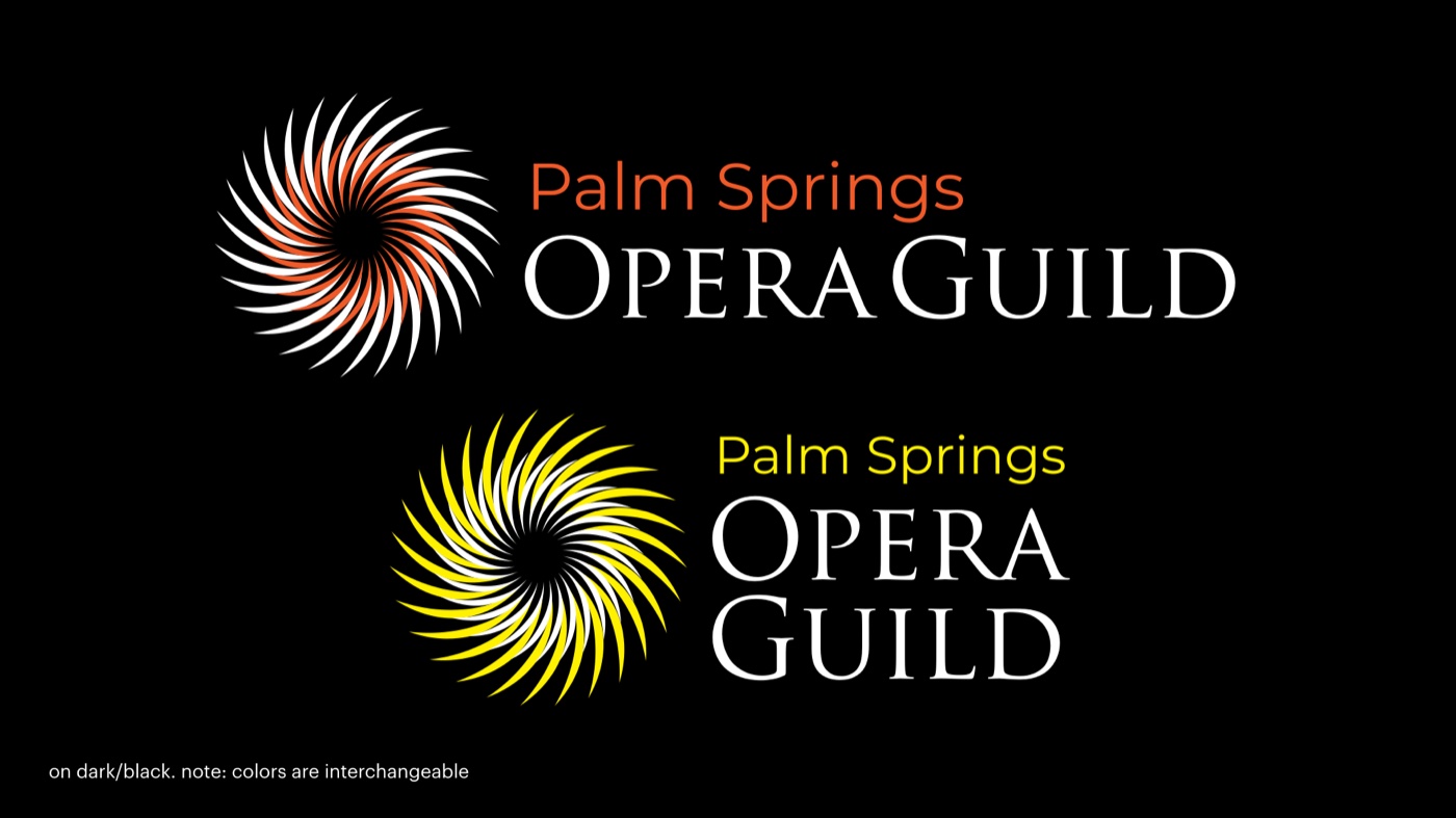 Logo usage guideline: reversed on dark or black.