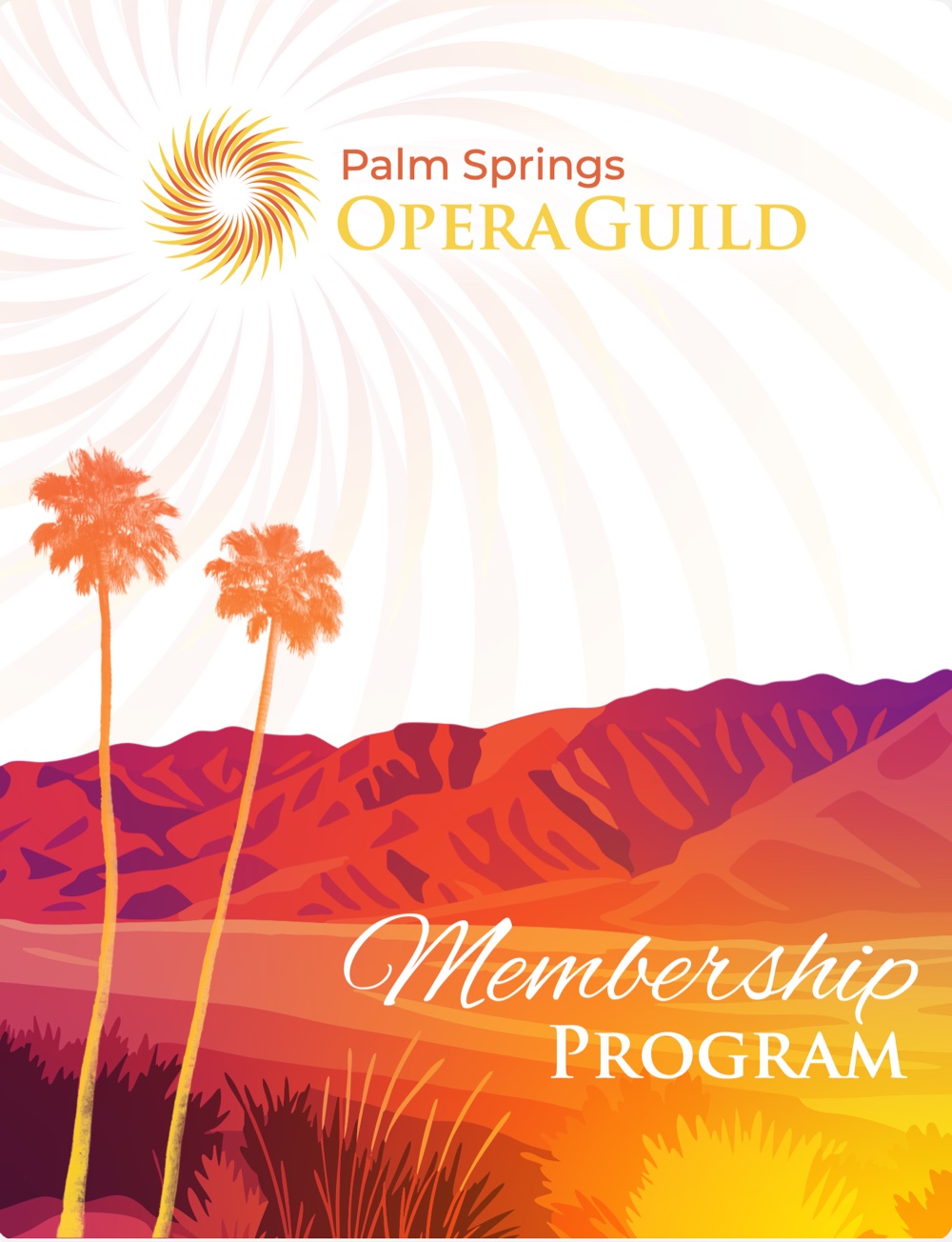 Membership Program cover: the sun icon over a desert sunset.