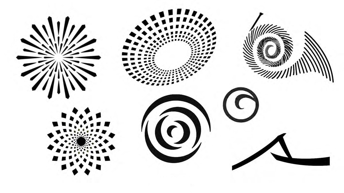 Reference board of recurring icon motifs across opera branding.