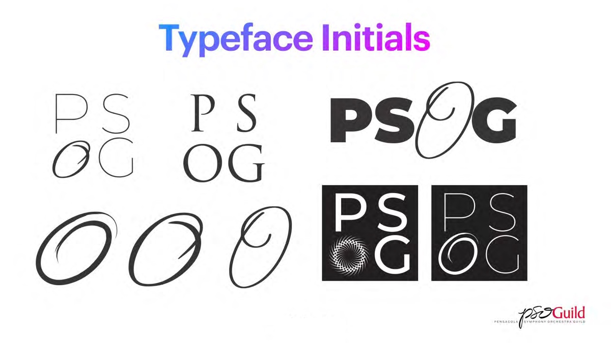 Unused monogram concept explorations.