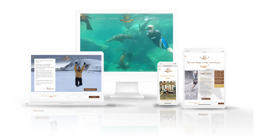 Custom Travel Website, Rare Finds Travel project work