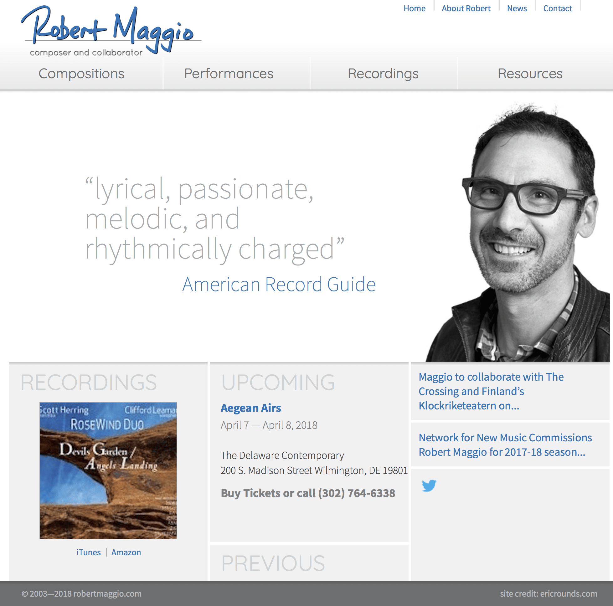 Music Composer, Robert Maggio project work