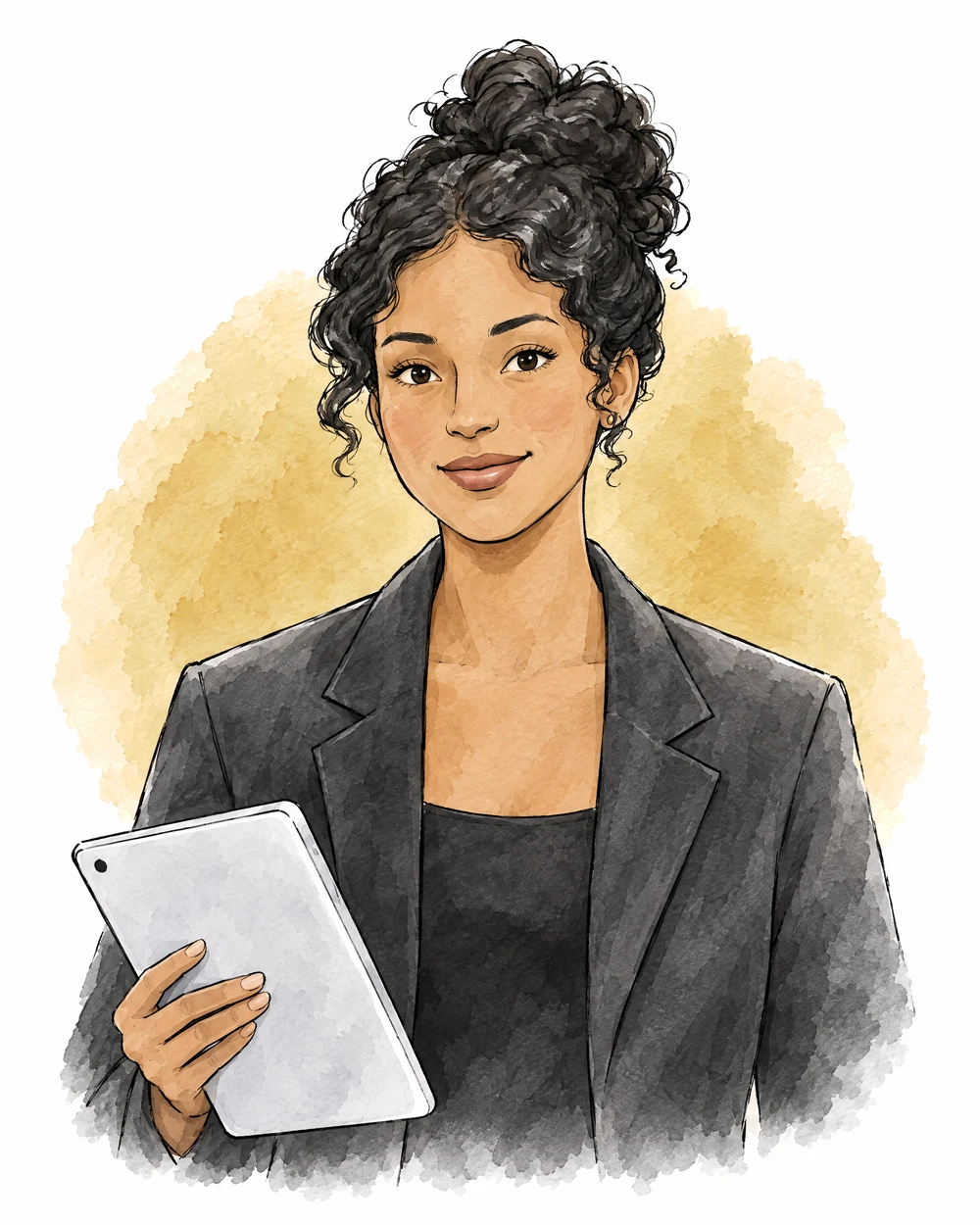 Illustration of Ada Sterling, AI employee, Web Development & Digital Production