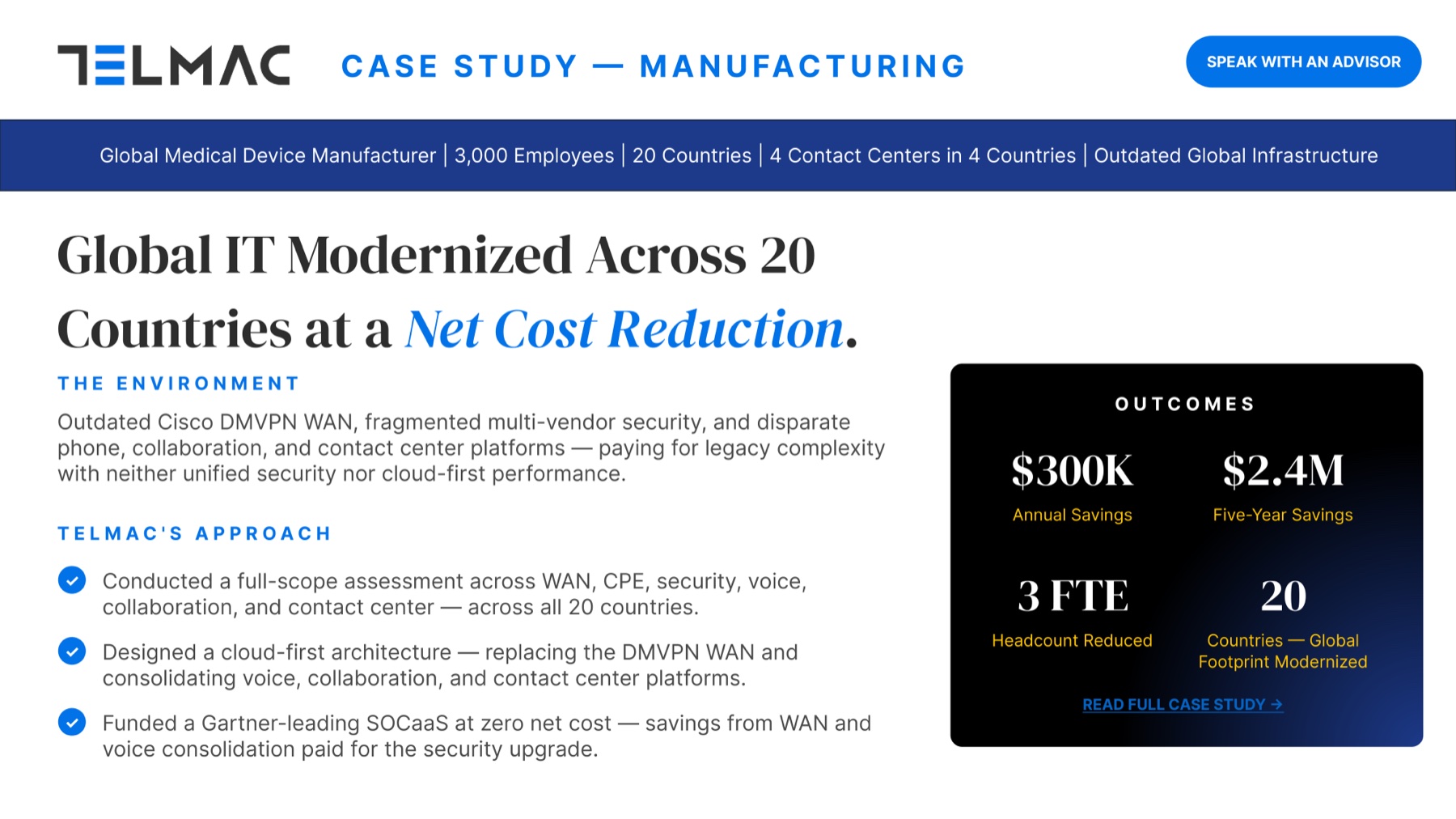 Telmac case study deck, page 2