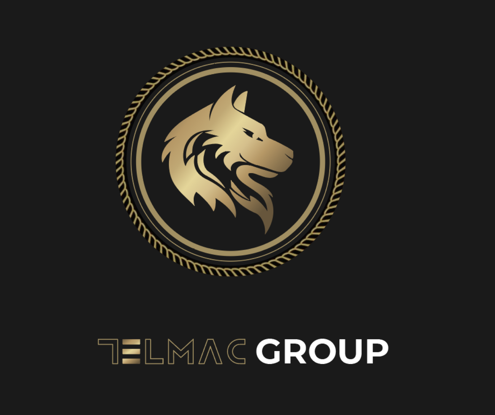 Gold wolf medallion concept