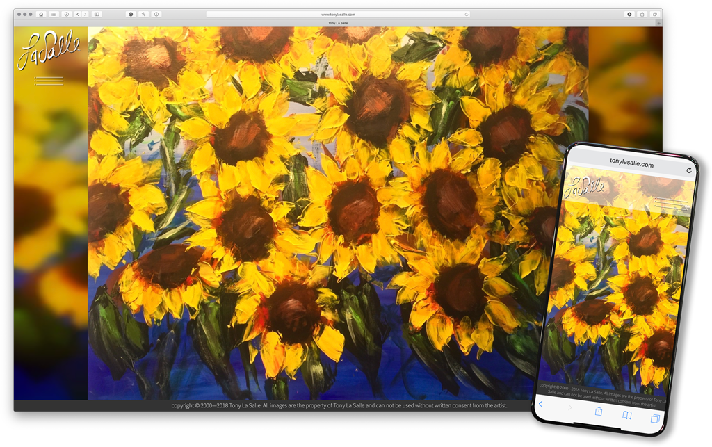 Artist Website, Tony La Salle project work