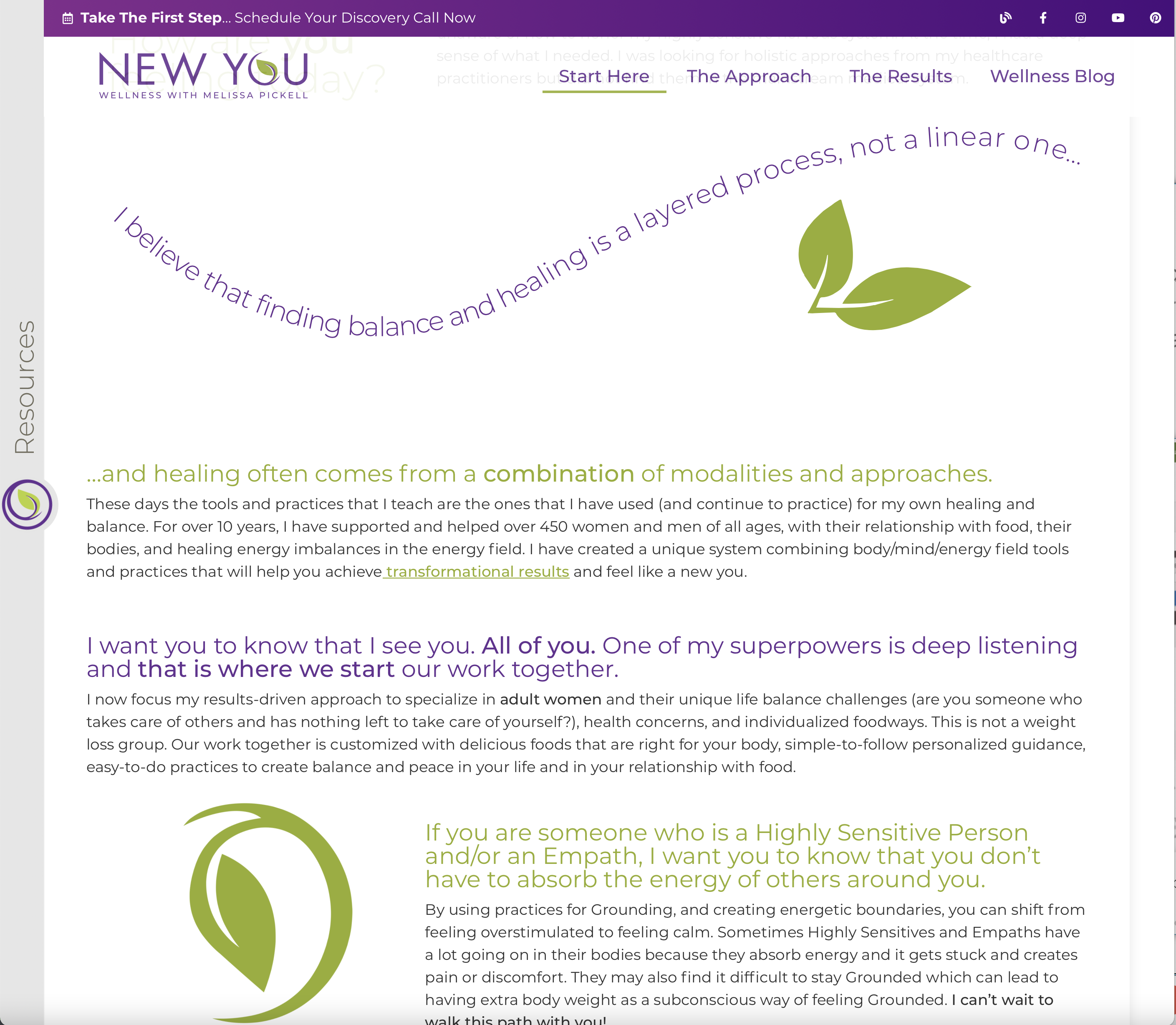 Wellness Rebrand, Melissa Pickell, supporting work